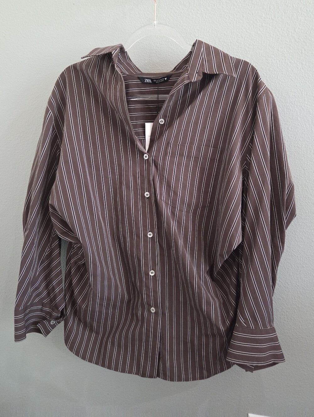NWT Zara Oversized Striped Button Down